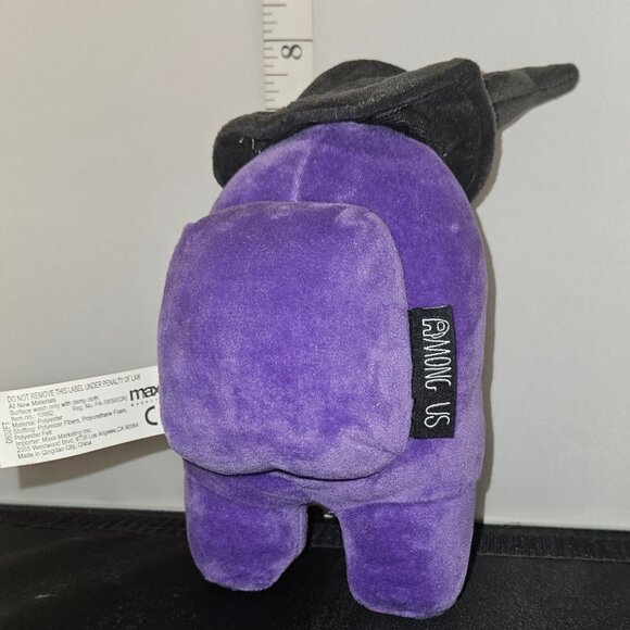 Toikido Among Us Halloween 8” Purple Plush ~ Witch Hat Costume Crew Member NWOT - Picture 2 of 4
